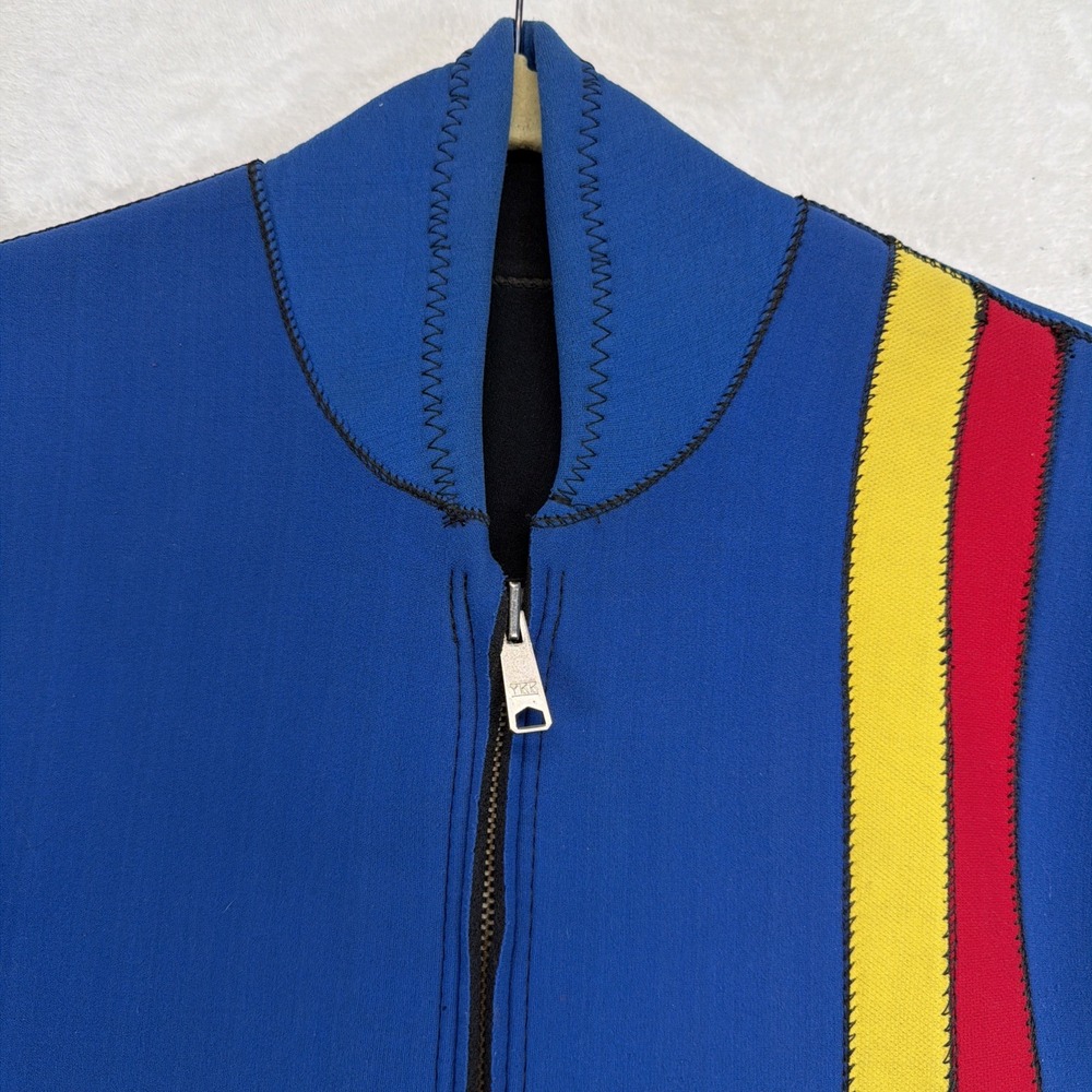 Vintage Primo Shorty Wetsuit Blue Neoprene Front‎ Zip Surf Dive Springsuit - Picture 3 of 12